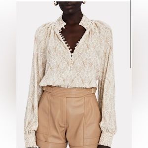 Perry Printed Modal Blouse in Multi by Intermix size 8